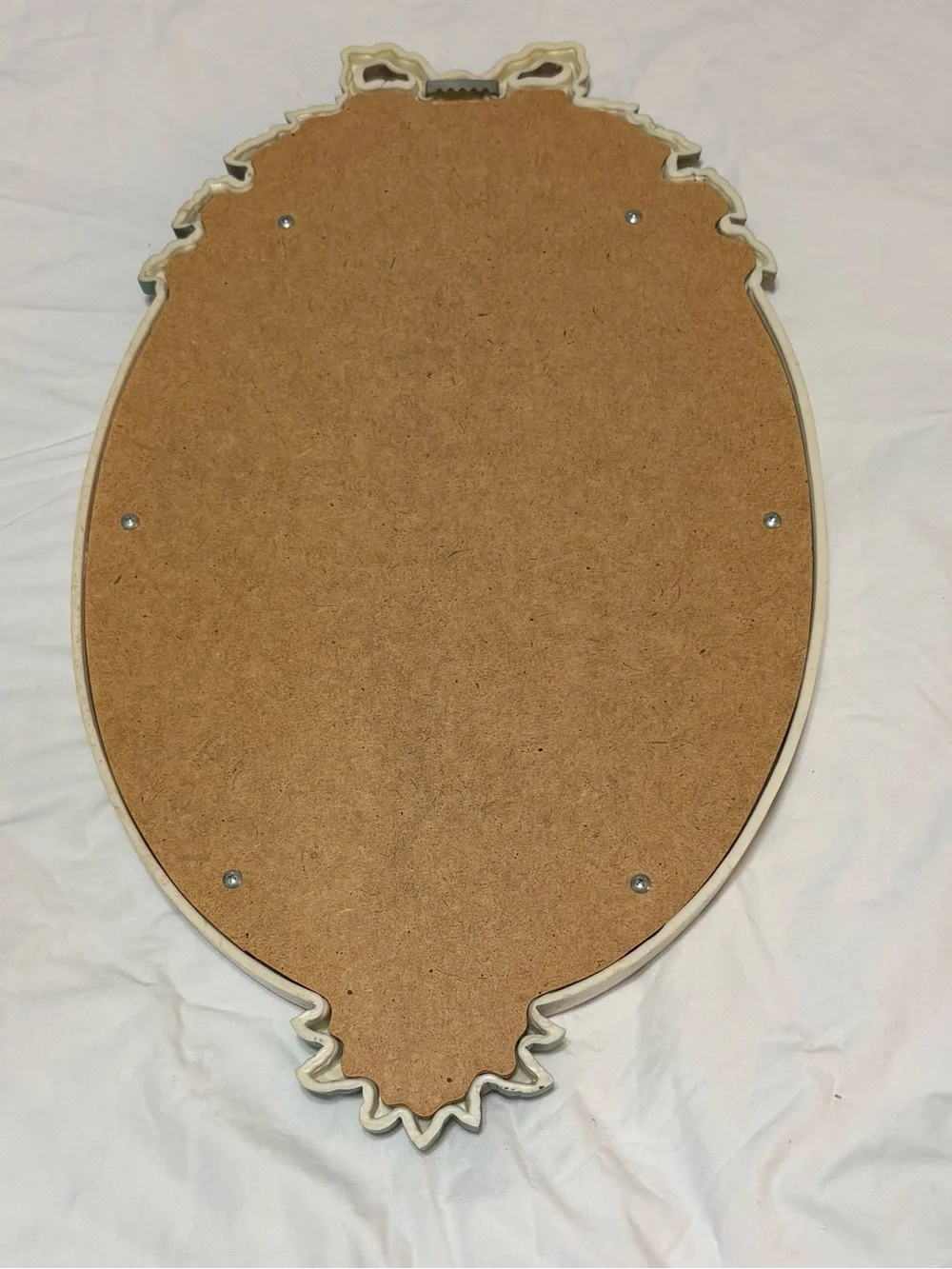 Vintage Burwood Bows & Roses Resin Oval Wall Mirror & Shelf Set